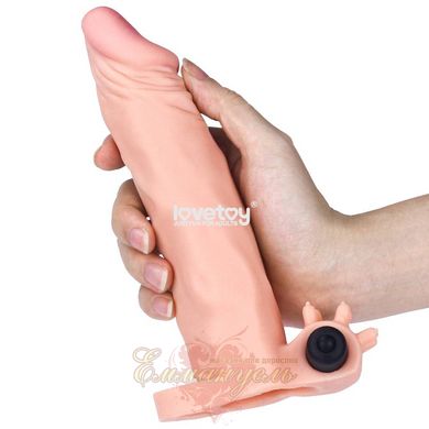Lengthening Penis cap - Pleasure Extender Sleeve Vibro Flesh