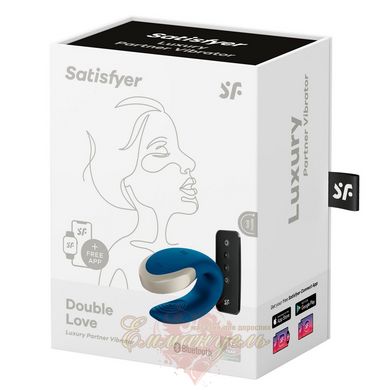 Smart vibrator for couples - Satisfyer Double Love (Blue)