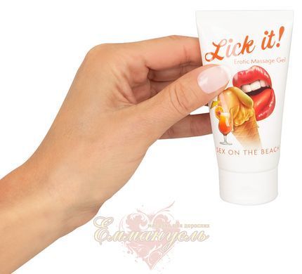 2в1 лубрикант и массажное масло Lick it! Sex on the beach 50 мл 71326295100000 фото
