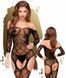 Bodystocking with floral-geometric pattern Penthouse - Top-Notch Black S/L SO4384 - photos (1