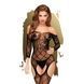 Bodystocking with floral-geometric pattern Penthouse - Top-Notch Black S/L SO4384 - photos (3