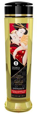 Массажное масло - Shunga Romance Sparkling Strawberry Wine (240 мл) натуральное увлажняющее