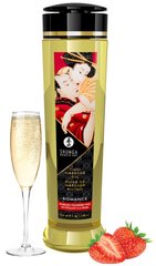 Массажное масло - Shunga Romance Sparkling Strawberry Wine (240 мл) натуральное увлажняющее