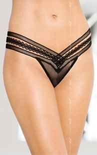 Женские трусики - Thongs 2439, черные - S/M 5591243916 фото