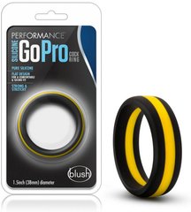 Эрекционное кольцо - Performance Silicone Go Pro Cock Ring - Black/Gold/Black