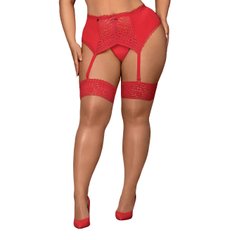 Панчохи - Obsessive Jolierose stockings red, XXL