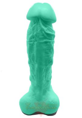 Крафтовое мыло-член с присоской Чистый Кайф Turquoise size XL натуральное