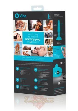 Анальная пробка - b-Vibe rimming Plug Blue Vibrator 61325857930000 фото