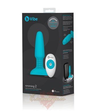 Анальная пробка - b-Vibe rimming Plug Blue Vibrator 61325857930000 фото