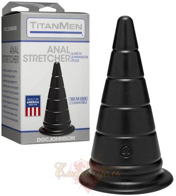 Анальний стимулятор - Doc Johnson TitanMen - Anal Stretcher 6 Inch Plug, діаметр 6,6 см