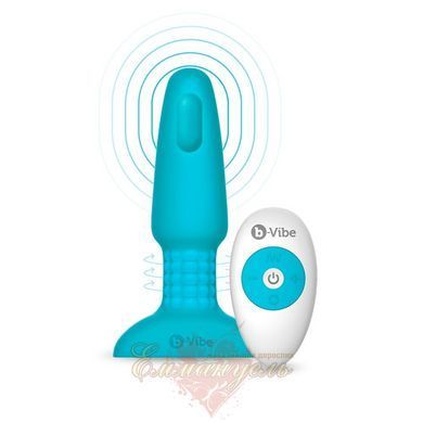 Анальная пробка - b-Vibe rimming Plug Blue Vibrator 61325857930000 фото