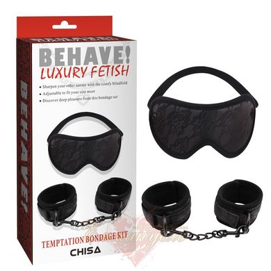 БДСМ набор - Temptation Bondage Kit, маска, наручники