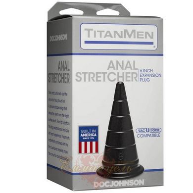 Анальный стимулятор - Doc Johnson TitanMen - Anal Stretcher 6 Inch Plug, диаметр 6,6 см