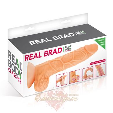 Фалоімітатор з рухомою крайньою плоттю - Real Body - Real Brad