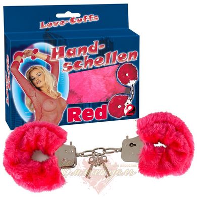 Handcuff - Handschellen Love Cuffs, red