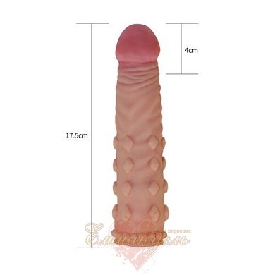 Penis nozzle - Pleasure X-Tender Penis Sleeve 2", Flesh