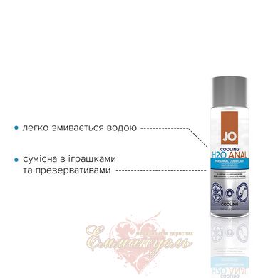 Anal lubricant - System JO ANAL H2O - COOLING (60 ml) cooling, water-based