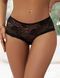 Black panties - Star Night with floral lace and open access P5179-1 - photos (4