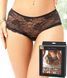 Black panties - Star Night with floral lace and open access P5179-1 - photos (1