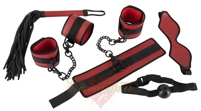 Set of BDSM - 2492482 Bondage Set red/black, mask, gag, whip, cuffs