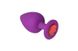 Анальная пробка - Purple Silicone Рубин, S