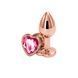NS Novelties Rear Assets Rose Gold Heart Small Pink Anal Plug SX4368 - photos (1