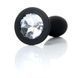 Анальная пробка - Jewellery Silicone Black Plug S Clear 62530064-00152 фото 2