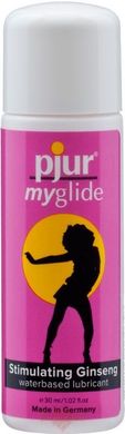 Exciting water-based lubricant - pjur my glide 30 ml, with ginseng, warms