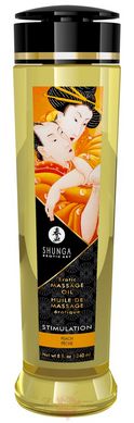 Массажное масло - Shunga Stimulation Peach (240 мл) натуральное увлажняющее