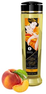 Массажное масло - Shunga Stimulation Peach (240 мл) натуральное увлажняющее