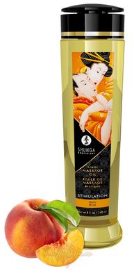 Массажное масло - Shunga Stimulation Peach (240 мл) натуральное увлажняющее