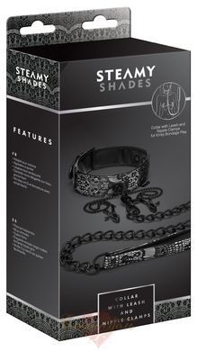 STEAMY SHADES Collar with Leash and Nipple Clamps 614000257914 &mdash; photos
