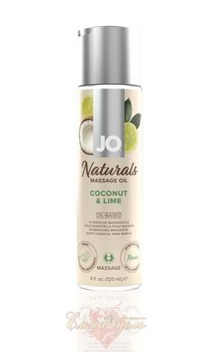 Massage oil - System JO Naturals Massage Oil – Coconut & Lime (120 ml) with natural essential oils