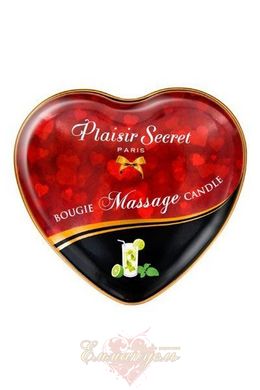 Massage candle heart - Plaisirs Secrets Mojito (35 мл)