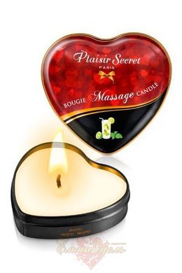 Масажна свічка сердечко - Plaisirs Secrets Mojito (35 мл)