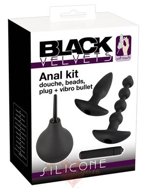 Anal cork - Black Velvet Anal Kit