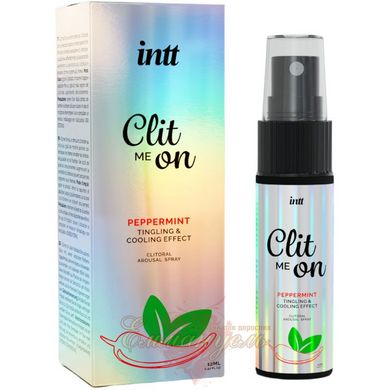 Збудливий спрей для клітора - Intt Clit Me On Peppermint Cooling Effect 12 мл, охолоджуючий ефект