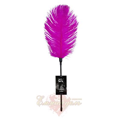 Ostrich Feather Tickler - Art of Sex - Puff Peak, Dark pink