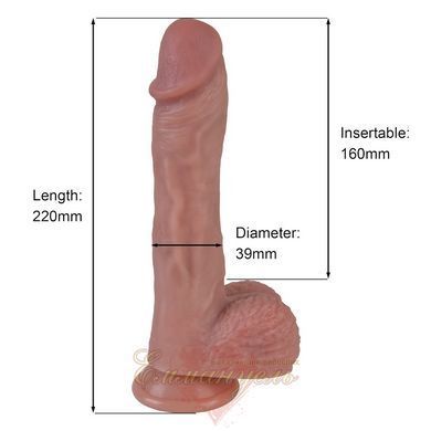 Phalloimitator with scrotum - Erospace Natural Play D5 39-70477 &mdash; photos