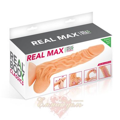 Фалоімітатор з рухомою крайньою плоттю - Real Body - Real Max