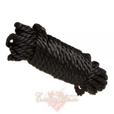 Шелковая верёвка для шибари черная 10м