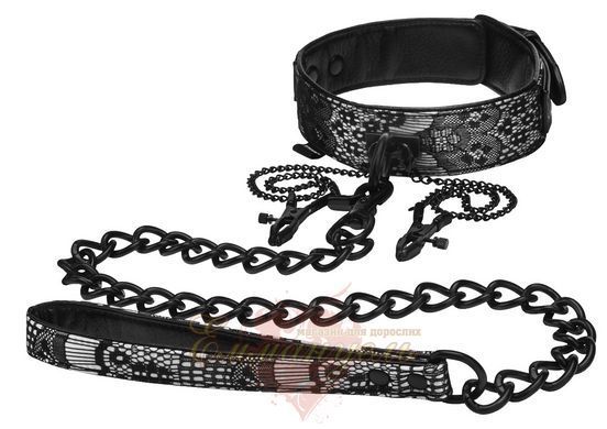STEAMY SHADES Collar with Leash and Nipple Clamps 614000257914 &mdash; photos