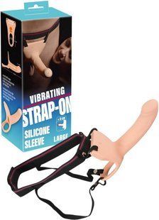 Vibrating Strap-On Silicone Sleeve Large +6 см 61325946010000 &mdash; photos