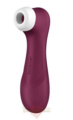 Vacuum clitoral stimulator - Satisfyer Pro 2 Generation 3 with Liquid Air Connect App Wine Red