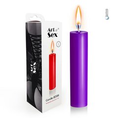 Свеча восковая низкотемпературная - Art of Sex size M 15 см Фиолетовая