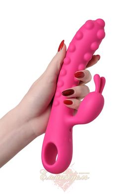 Rabbit vibrator with stimulating balls - Kokos SMON No. 1, pink