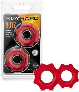 Ерекційні кільця - Stay Hard Nutz Red T331333 фото