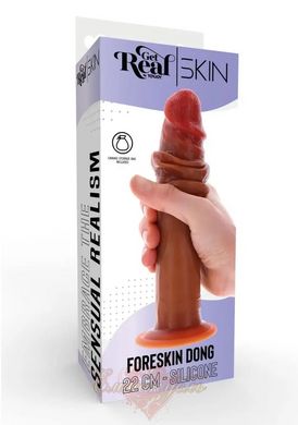 Dual density realistic dildo - Toy Joy Get Real, with suction cup, beige