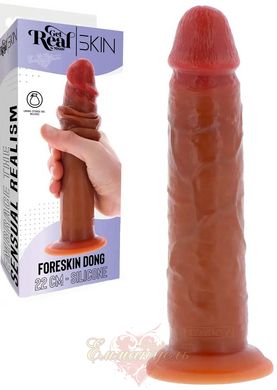 Dual density realistic dildo - Toy Joy Get Real, with suction cup, beige