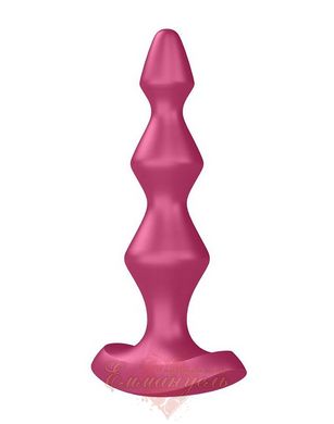 Anal stimulator-beads with two motors - Satisfyer Lolli-Plug 1 Berry
